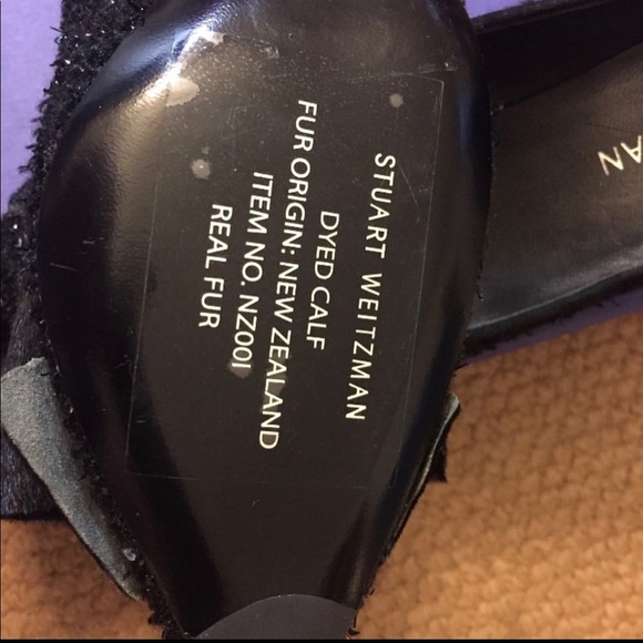 NWT Stuart Weitzman Bowcozy Black Boucle Heels - Picture 13 of 14